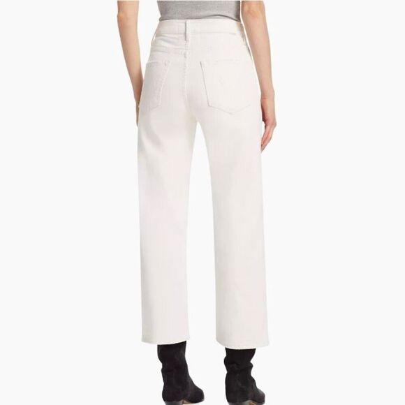 Mother Denim The Dodger Ankle Cream Straight Leg High Rise Jeans NWT Size 34 - Picture 2 of 9